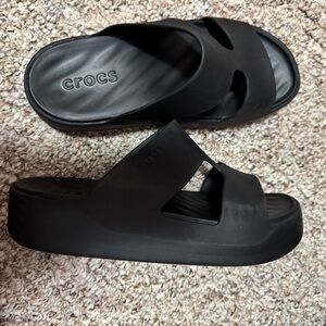 CROCS Women's Black Slide Sandals